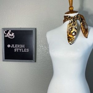 Vintage 90’s Mixed Animal Print Square Scarf